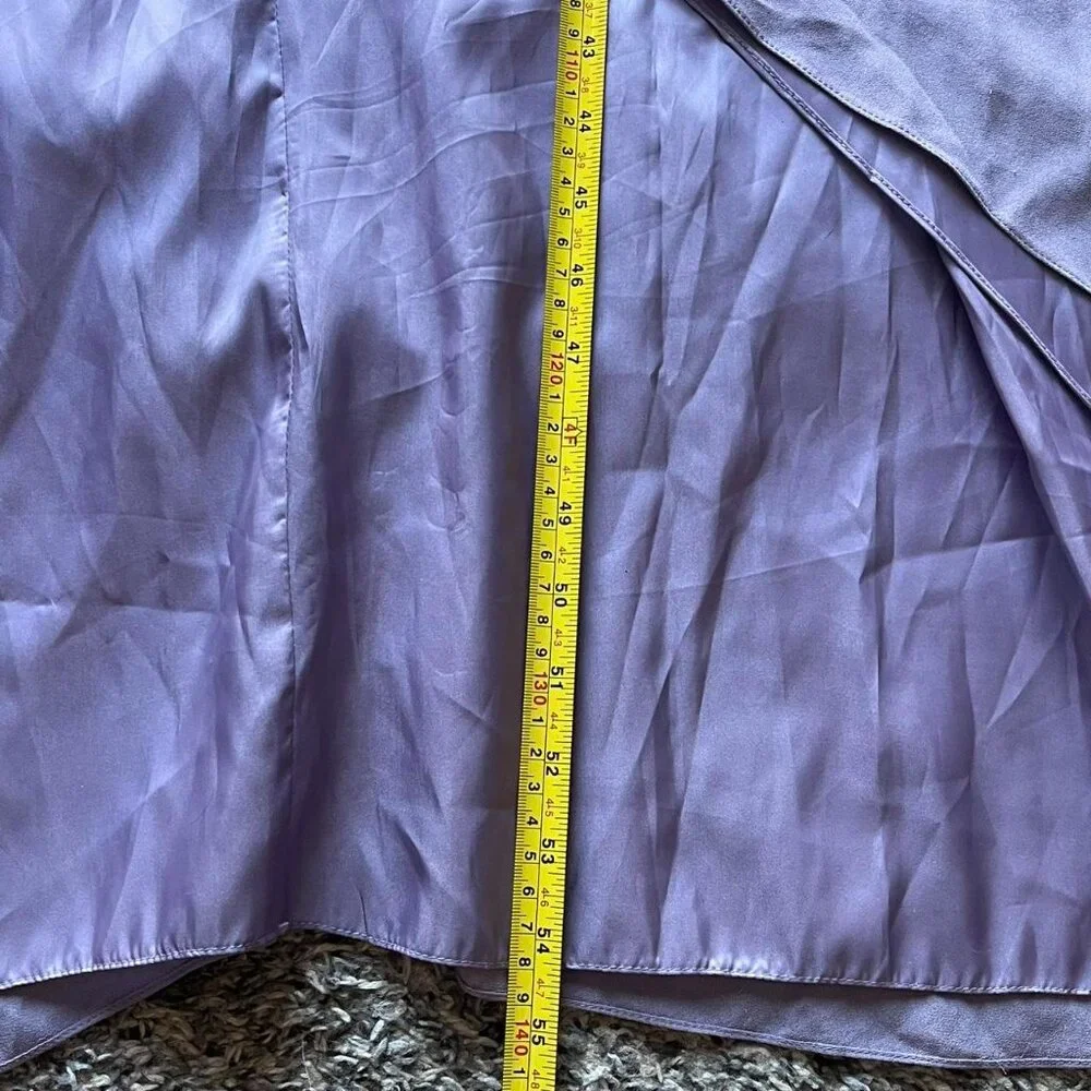 Vintage Lavender Purple Chadwicks 100% Silk 8 Maxi Prom Dress Eveningwear Formal - Picture 8 of 8